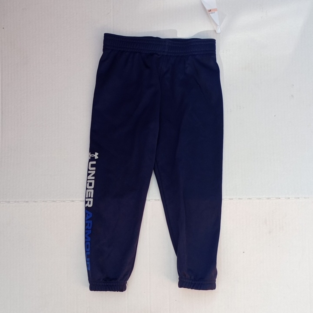 NWT Under Armour Pants Toddlers 2T Navy Sweatpants Joggers Loose Fit Logo Pants